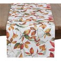 Saro Lifestyle SARO 5050.M1672B 16 x 72 in. Rectangle Fall Leaves Design Table Runner in Soft Tones - Multi Color 5050.M1672B